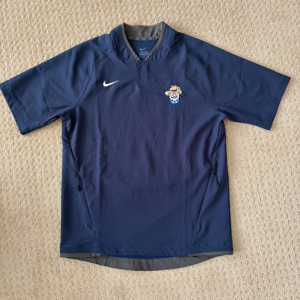 Frisco RoughRiders Logo MiLB Texas Rangers x Nike Pullover in Navy Men Medium